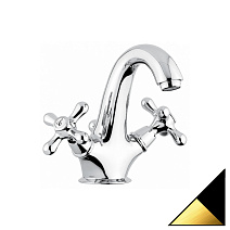 Смеситель Emmevi Deco Classic 12013NO для раковины, черный/золото Смеситель Emmevi Deco Classic 12013NO для раковины, черный/золото