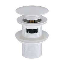 Донный клапан Boheme 612/2-MW для раковины, с переливом, белый матовый Донный клапан Boheme 612/2-MW для раковины, с переливом, белый матовый