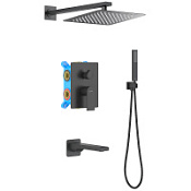 Душевой комплект Aquatek Лира AQ1473MB черный матовый