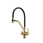 Смеситель для кухонной мойки Sancos Dora SC4003BG брашированное золото/черный