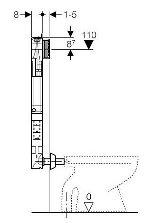 Смывной бачок скрытого монтажа Geberit UP720 109.771.00.1 для унитазов