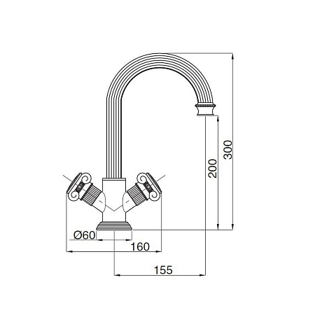 Смеситель Cezares Aphrodite APHRODITE-LS2-02-M для раковины