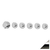 Смеситель Remer Wellness N98D5PXV для ванны с душем, на 5 выходов, сталь