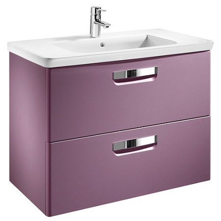 Тумба с раковиной Roca Gap ZRU9302740 80 см, фиолетовая