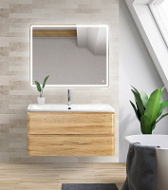 Мебель для ванной BelBagno Albano ALBANO-1000-2C-SO-RR 100 подвесная, Rovere Rustico