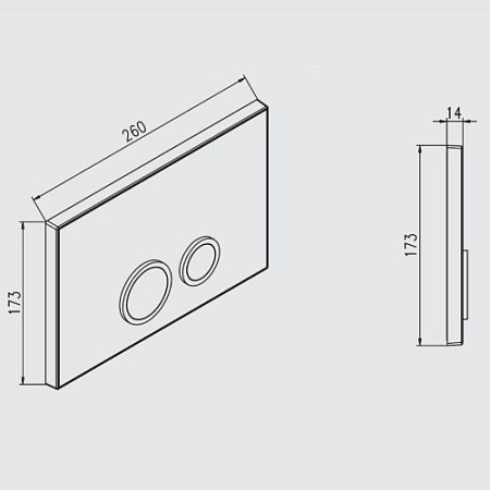 Кнопка смыва Jomo Avantgarde 167-30001902-00 зеркальная бронза
