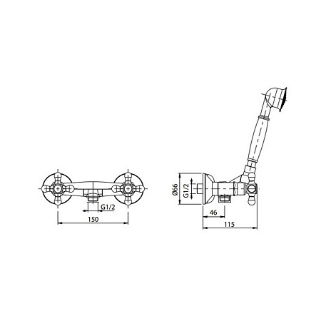 Смеситель M&Z Epoca EPC01501 для душа хром