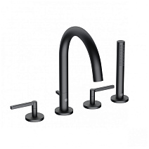 Смеситель Kludi Nova Fonte Puristic 204253915 на борт ванны, черный матовый Смеситель Kludi Nova Fonte Puristic 204253915 на борт ванны, черный матовый