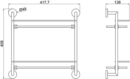 Полочка Allen Brau Priority 6.31015-BN никель браш