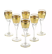 Набор рюмок Migliore New Drink 30484 хрусталь, декор золото 