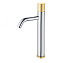 Смеситель Boheme Stick 122-CRG.2 для раковины, ручка Touch, хром/золото - фото 1