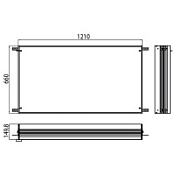 Встраиваемая монтажная рама Emco Asis prestige 9897 000 22 121х66 для зеркального шкафа