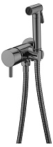 Гигиенический душ со смесителем Boheme Uno 467-SGM для биде, оружейная сталь глянцевая Гигиенический душ со смесителем Boheme Uno 467-SGM для биде, оружейная сталь глянцевая