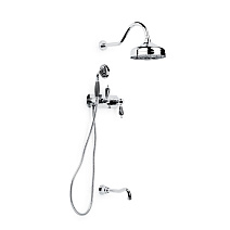 Душевой комплект Boheme Tradizionale chromo 268-BSW для ванны, хром/Swarovski