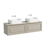 Тумба c раковиной и столешницей Sancos Very 160 VR80CE+TT160A2 Beige Soft/Kreman