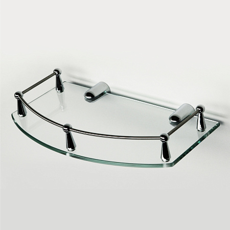 Полка WasserKRAFT K-588 стеклянная, хром