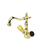 Смеситель Boheme Royal Cristal 292-Royal/CRST black для раковины, золото/черный