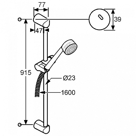 Душевой гарнитур Kludi Zenta 6084086-00 хром