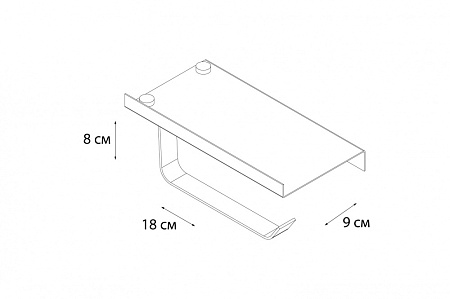 Бумагодержатель с полкой Fixsen Hotel FX-31011 полированная сталь