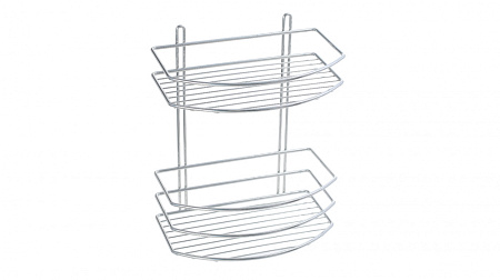 Полка овальная двойная Fixsen FX-720-2 хром