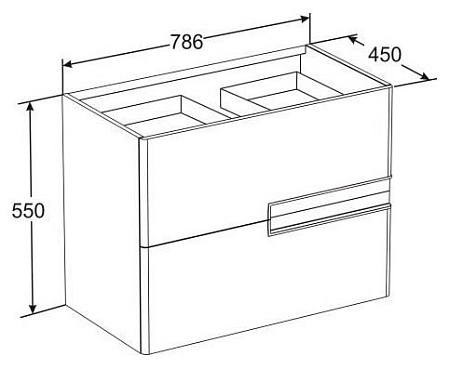 Тумба с раковиной Roca Victoria Nord Black Edition ZRU9000097 80 черная