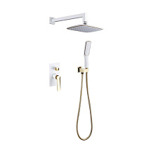 Душевой комплект Boheme Venturo 384-W для ванны с душевым гарнитуром, белый/золото