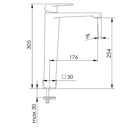 Смеситель Remer Dream D10L для раковины, хром