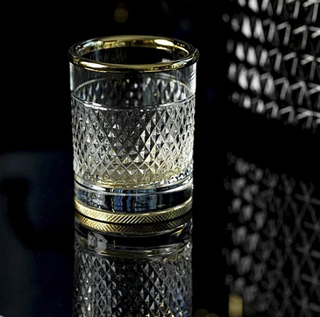 Стакан Boheme Aura 10252-G для зубных щеток, золото