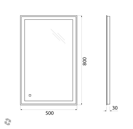 Мебель для ванной BelBagno Etna ETNA-500-1A-SO-RW-P-R 50 Rovere Moro