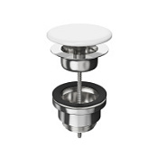 Донный клапан Kerama Marazzi DRR.1/WHT для раковины, белый глянцевый Донный клапан Kerama Marazzi DRR.1/WHT для раковины, белый глянцевый