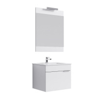 Мебель для ванной Aqwella Бриг Br.01.07/1/W 75 подвесная, зеркало, белая
