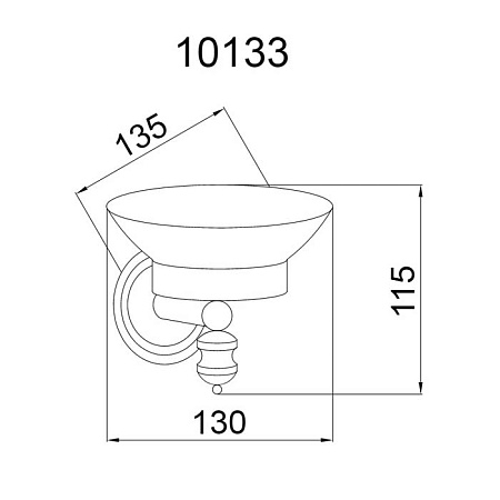 Мыльница Boheme Vogue 10133 хром