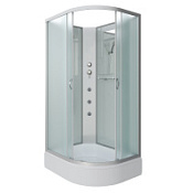 Душевая кабина Niagara Classic NG-33984-14LBKG 90x80x200 стекло матовое/профиль серебро
