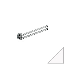 Полотенцедержатель Colombo Plus W4913.BM 34,5 двойной, белый матовый