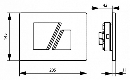 Кнопка смыва Sanit S707 16.707.D2.0008 бронза