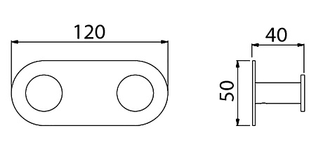 Вешалка с 2-мя крючками Timo Saona 13014/03 черный