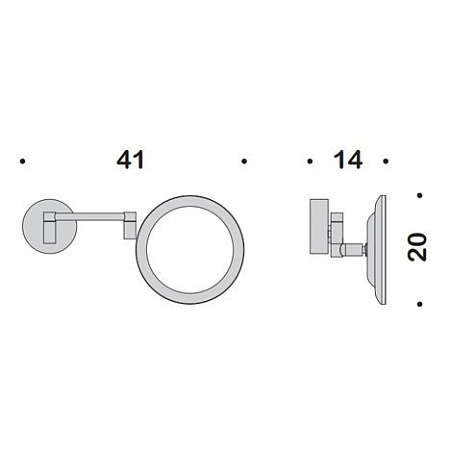 Косметическое зеркало с подсветкой Colombo Complementi B9751.CR хром