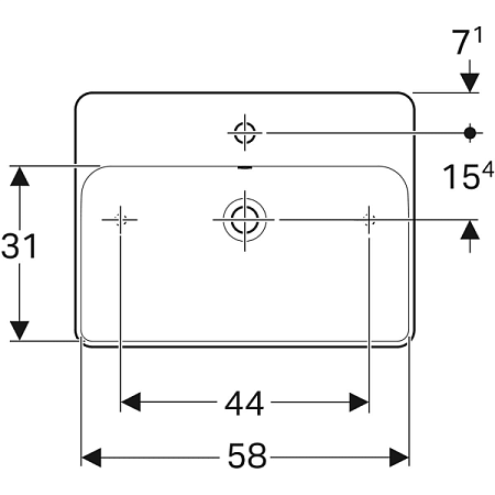 Раковина Geberit Variform 500.780.01.2 60 белый