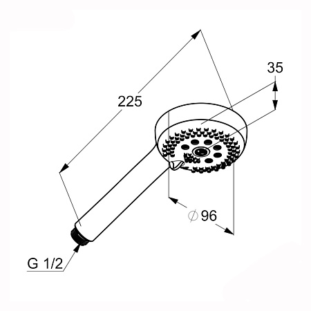 Душевая лейка Kludi Logo 6830039-00 черный матовый