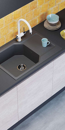 Кухонная мойка Omoikiri Yonaka 78-LB-BL 78х51 черный