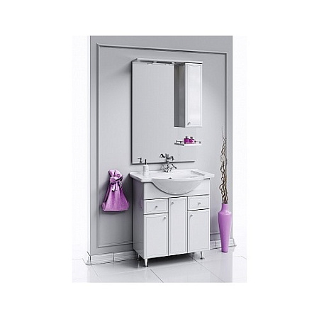 Тумба с раковиной Aqwella Барселона Люкс Ba-L.01.07 75 белый