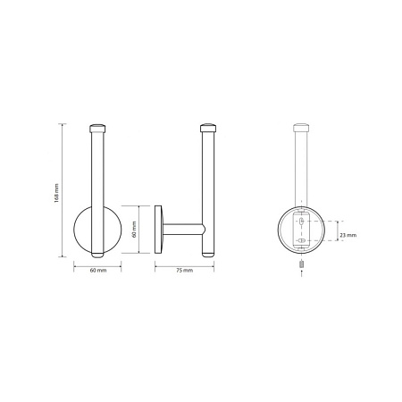 Держатель запасных рулонов Bemeta Alfa 102512032 хром