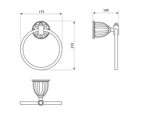 Полотенцедержатель кольцо RUSH Socotra ST12510 хром