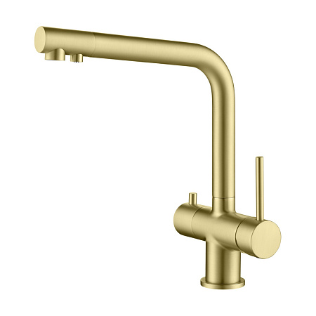 Смеситель для кухонной мойки Timo Saona 2396/17F золото матовое