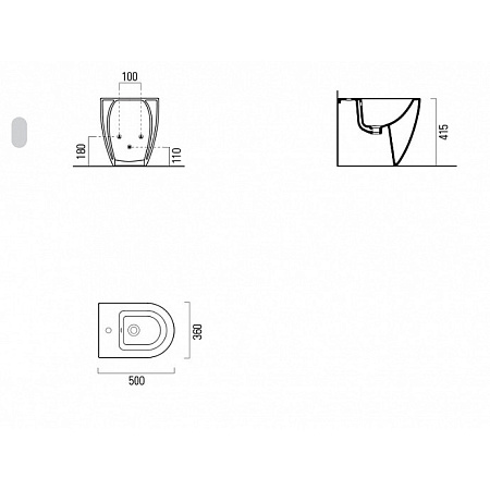 Биде напольное GSI Pura 8869111 белый