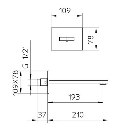 Излив Palazzani 99212110 для ванны, хром
