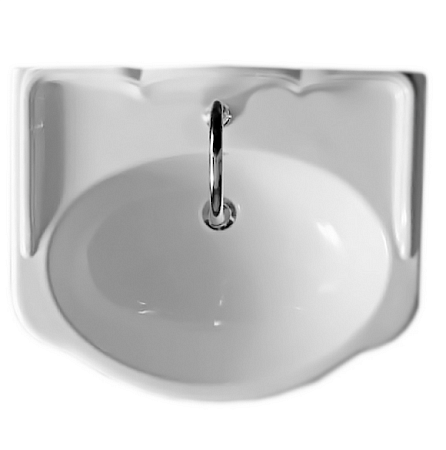 Раковина Globo Paestum PA006.BI*1 71*58 с 1 отверстием под смеситель, белый