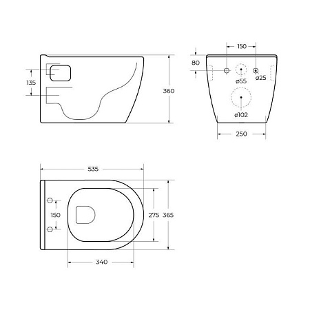 Унитаз подвесной BelBagno Loto BB070CHR/SC белый