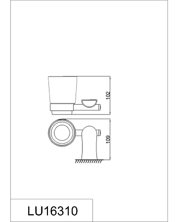 Держатель зубных щеток одинарный RUSH Luson LU16310 хром