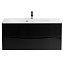 Тумба с раковиной BelBagno Marino MARINO-1200-2C-SO-NL-P 120 nero lucido - фото 1
